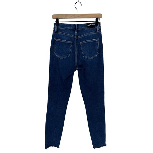 Paige Margot Ankle Jean With Torn Hem in Acoustic Distressed - Picture 9 of 12